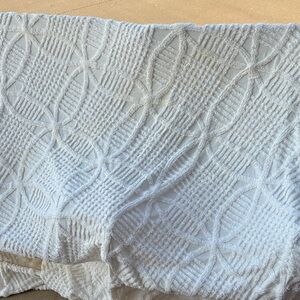 Vintage chenille white bed spread